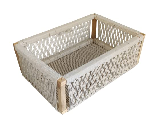 Beautiful Macrame Storage Basket Organizer Set Of 3 - Leechoo
